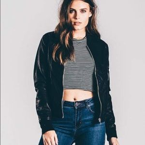 RSQ Black Leather Jacket